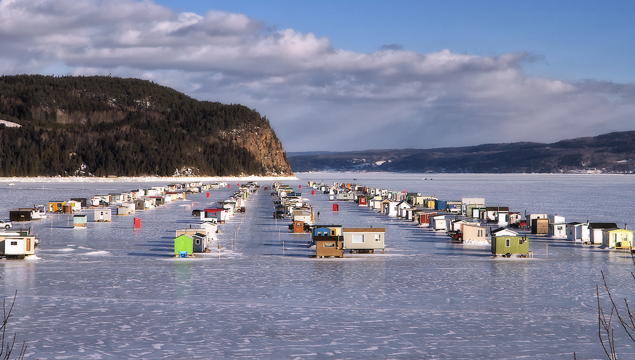 Ice Fishing Cabin Rental in Sainte-Rose-du-Nord, Saguenay Fjord